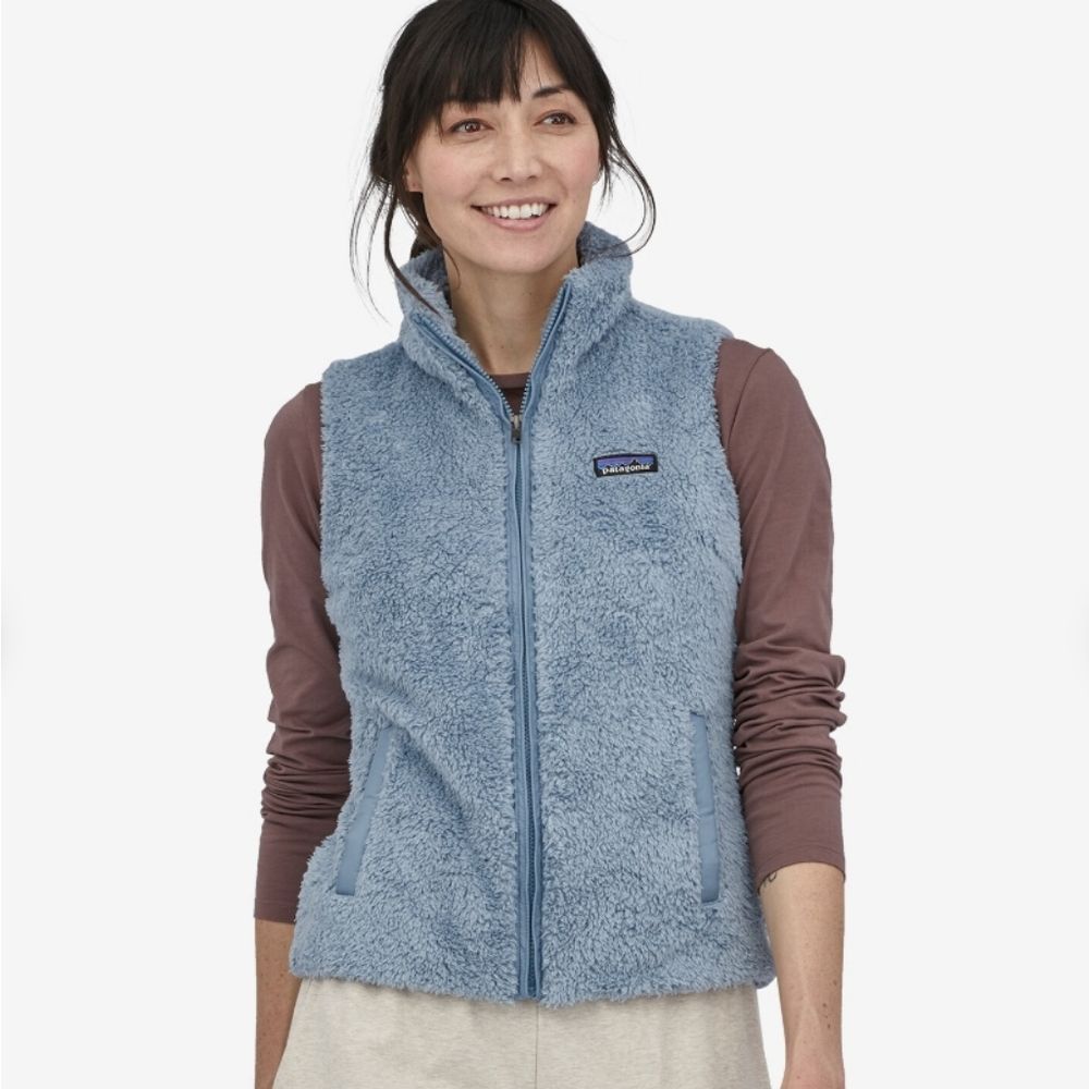 Patagonia Women's Los Gatos Fleece Vest in Light Plume Grey Small